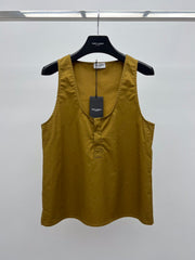 Saint Laurent Women's Lady Spring/summer Hunting Suit With A Single-breasted Sleeveless Vest Top And Elegant Fashionable Cool Top #195134