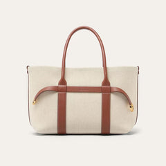 Loro Piana Ghiera Shopper Women's Classic Fashion Solid Color Ring Buckle Leather Tote Bag Bags #78198