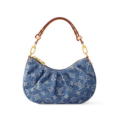 Louis Vuitton Pochette Valley Women's Solid Color Logo Print Denim Tote Bag Shoulder Bags #77379