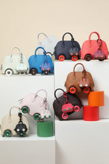 Hermes Limited Edition Bolide On Wheels Milkshake Silver Buckle B-Cut Crossbody Tire Bag Bags #82611A