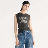 Dior Women's Summer Fashion Casual Solid Color Cotton Letter Sleeveless Tank Top Vest #78537