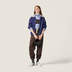 MiuMiu 2026 Spring/summer New Arrival Coffee-brown Embroidered Logo Stretch Bandeau Vest Stylish And Sophisticated Sports-inspired Tank Top Lady Vest #196066