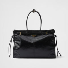 Prada Bonnie Soft Lux Women's Series Solid Color Oil-Waxed Leather Logo Handbag Casual Crossbody Bag Bags #77824