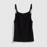 Gucci Women's Fashionable Horsebit-detail Tank Top Spring Summer 2026 Classic Black And White Casual Tank Top Vest Lady #84286A