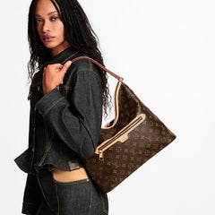 Louis Vuitton Women's Shoulder Bag Lineup Brown Vintage Print with Leather Trim Spring 2026 New Arrival Monogram Leather Bag M27335 #82657A