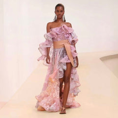Zimmermann Dawning Lace Midi Dress Women's Spring Summer Fashion Elegant Long Dress Flowing Long Sexy Modern Lace Dresses #77618