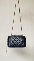 Chanel Women's Classic Fashion Solid Color Logo Sand Gold Buckle Zipper Chain Shoulder Bag Crossbody Bag Bags#78225