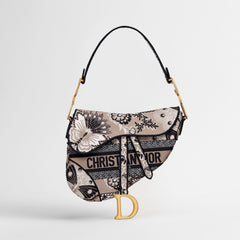 Dior Women's Saddle Bag Stirrup And D-ring Charm Multi-coloured Embroidered Butterfly Design Flap Saddle Bag Handbag And Shoulder Bags M0446CESE-M918 #197332