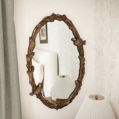 32 Inch Bird Dreams Ornate Oval Mirror