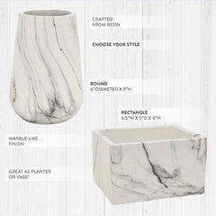 Marble-Like Planter, Pick Your Style