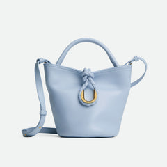 Bottega Veneta Liberta Women's Adjustable Detachable Shoulder Strap Solid Color Leather Bucket Bag Single Shoulder Crossbody Handbag Bags #77161