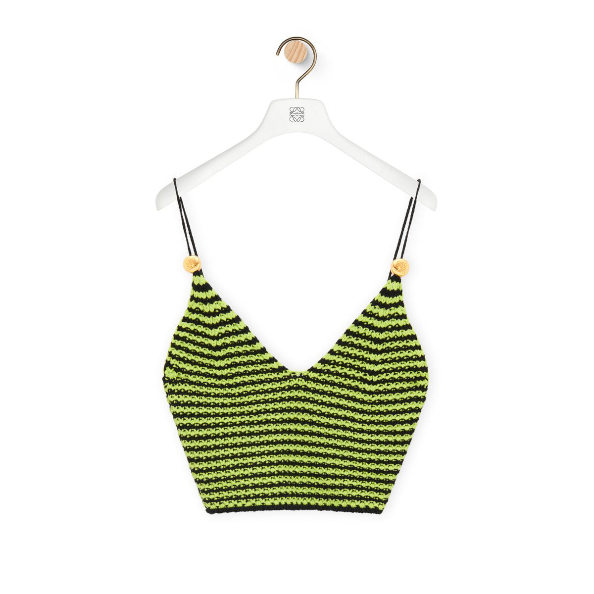 Loewe Women's Summer Spice Girl Style Neckless Camisole Blend Cotton Strappy Sleeveless Short Top Vest #71624