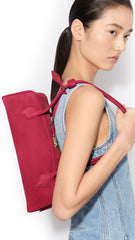 Alaia Le-Teckel Women's Suede Long Handle Handbag Solid Color Zipper Casual Shoulder Bag Bags #84181A
