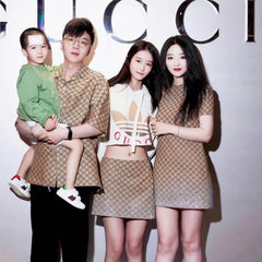 Gucci Ladies Spring And Summer Embroidery GG Canvas Rhinestone Gradient Dress Fashion Slim Temperament Elegant Short Dresses #71862