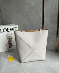 Loewe Puzzle Fold Women's Fashion Classic Solid Color Grained Nappa Calfskin Foldable Tote Bag Bags A779G50X89-1769 #78732