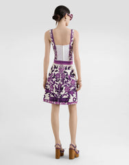 Dolce&Gabbana Women's Summer Majolica Print V-Neck Bustier Camisole Sleeveless Tank Top Vest Ngvp #2319