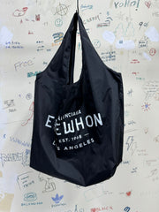 Balenciaga Men's Solid Color Letter Printed Nylon Shopper Handbag Tote Bag Bags #75822