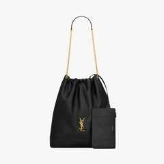 SAINT LAURENT JAMIE POCHON Women's Solid Colour Suede Leather Metal Chain Tote Shoulder Bag Bags #76824