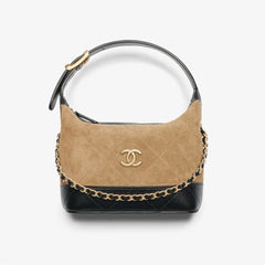 Chanel 26s Hobo Brown And Black Suede Handbag Shoulder Bag Lunch Bag Diamond-quilted Chain-handle Handbag Crossbody Bags #82954A