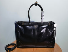Prada Bonnie Soft Lux Women's Series Solid Color Oil-Waxed Leather Logo Handbag Casual Crossbody Bag Bags #77824
