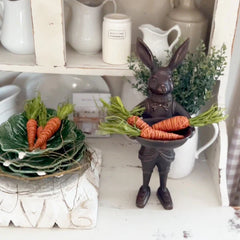 Bronze Royal Rabbit Statue with Dish