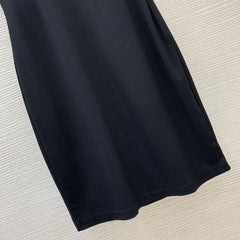 Balmain Women's Summer Fashion Casual Crew Neck Pullover Color Block Sleeveless Fitted Dress #79446