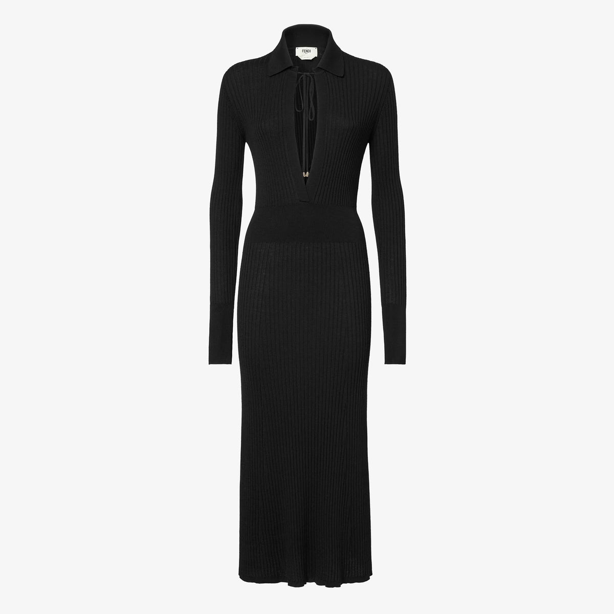Fendi Women's Fall/Winter Fashion Classic Solid-Color Wool Long Dress #79463