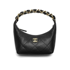 Chanel Women's Classic Solid-Color Leather Logo Chain Shoulder Bag Crossbody Bag | Tote Bag Bags AS5837-B22140-94305 #79116