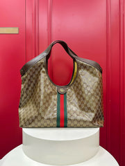Gucci Spring/summer 2026 Women's Collection Gucci Giglio large Tote Bag Sand-colored Canvas Lining Diamond Quilted Pattern Detachable Pouch Adjustable Shoulder Strap Lady Bags #197238
