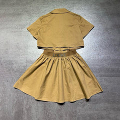 Loewe Women's Spring/summer Workwear-style Collared Zip-up Dress Open Back Fashionable Casual Trendy Dress Lady #197269