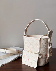 Louis Vuitton All In BB Women's Watercolor Gradient Logo Print Embossed Grained Cowhide Leather Shoulder Bag Crossbody Handbag Tote Bags #78126