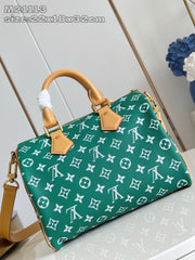 Louis Vuitton Speedy P9 Bandoulière 30 Women's Letter Printing Detachable Condition Shoulder Strap Zipper Closure Coated Canvas Single Shoulder Crossbody Tote Travel Bag Bags #77567