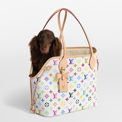 Louis Vuitton Lv X Tm Neverwoof Medium Pet Bag Cute Dog-print Pet Bag â€?Takashi Murakami Collaboration White Tri-colour 2026 New Arrival Practical Large Bags M27839 #82914A