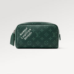 LOUIS VUITTON DOPP KIT Mini Toiletry Bag Monogram Heritage Canvas Zipper Mini Wallet Bag Bags  #82262A