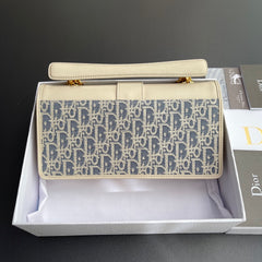 Dior Dior 3D Montaigne Top Handle Women's Chain Handbags Solid Color Jacquard Shoulder Bags Tote Bags Bag #76878