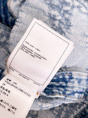 Chanel Women's Spring and Autumn Blue Tie-Dye Washed Denim Vest Jacket #72677