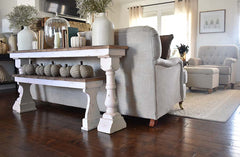 Wooden Corbel Table and Bench Set