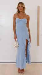 Kiyah Midi Dress - Blue