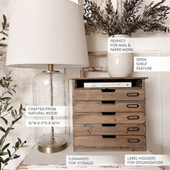 Rustic Wooden Filing Organizer