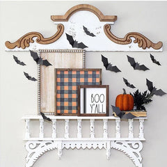 HUGE Wood Scroll Wall Decor