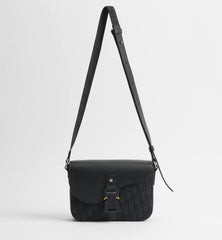 Dior Men's Small Spring/summer Saddle-style Flap Messenger Bag In Black With Oblique Print Fabric And Black Calfskin Chest Pouch Bag Shopping Bag 1ADPO049YKS_H00N #195817