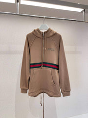 Gucci Women's Spring and Autumn Striped Printed Logo Hooded Loose Short Long Sleeve Dresses #74869