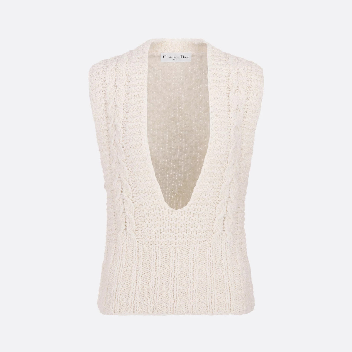 Dior Women's Summer Solid Color Slim V-Neck Pullover Knit Vest Top #73794