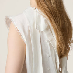 MiuMiu Women's Summer Solid Colour Cotton Linen Flutter Belt Sleeveless Dresses #76761
