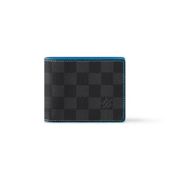 Louis Vuitton Slender Men's Black Checkerboard Printed Canvas Cowhide Card Case Wallet Bag #75932