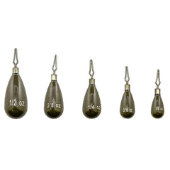Departure Outdoors Tungsten Tear Drop - Drop Shot Weights - 5 Pack