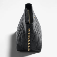 Chanel Women's Fashion Classic Solid Color Chain Zipper Handbag With Diamond Quilting And Embossed Grain Texture Carry All Pouch Makeup Bag Storage Bag Bags AP4700-B20730-94305 #79237