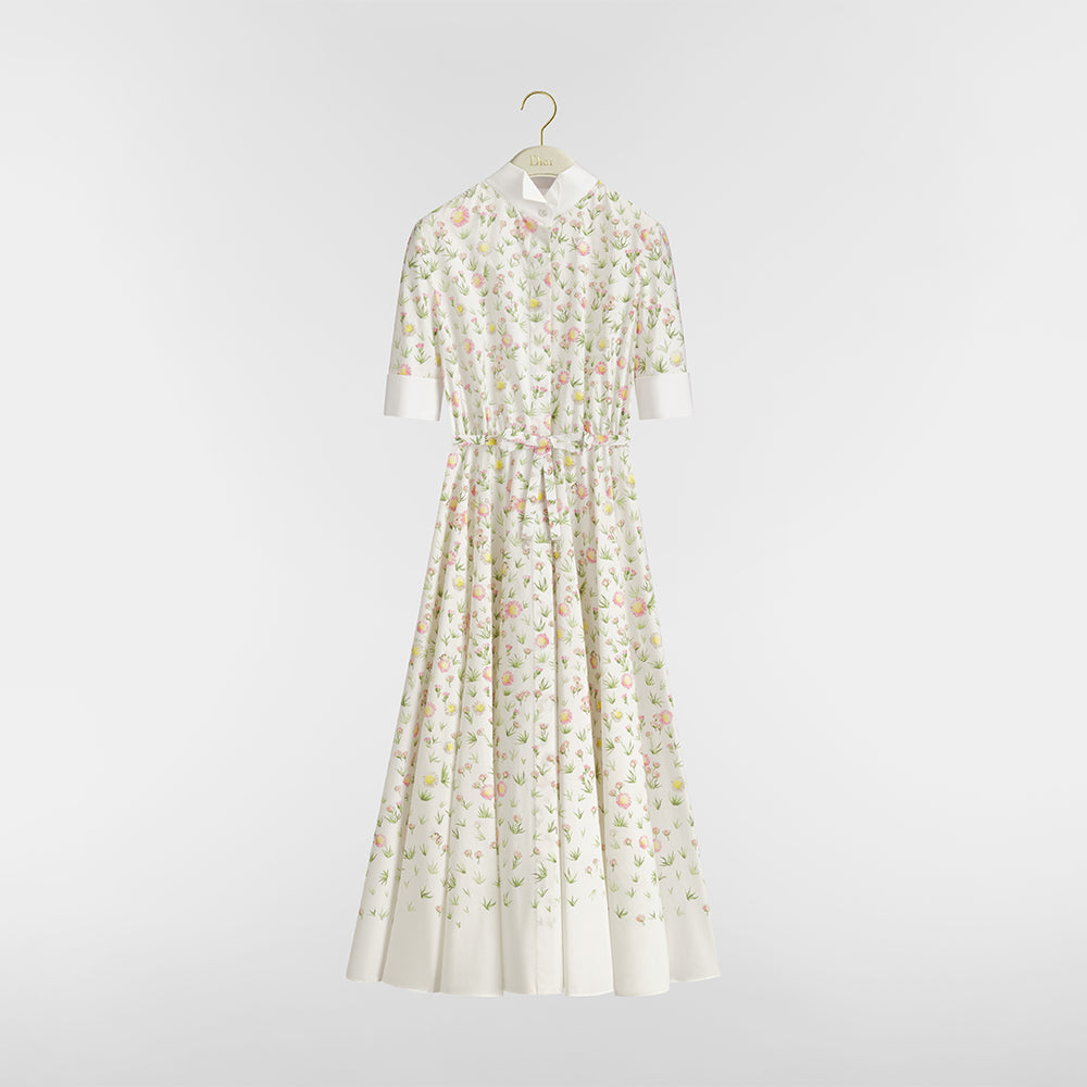 Dior 2026 Spring/summer Women's Long-sleeve Floral Print Dress Stylish Elegant And Sophisticated Maxi Dress Lady #82969A