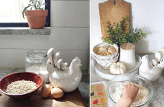Ceramic Chicken Measuring Spoon Set