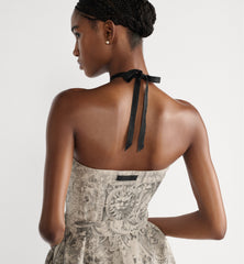 Dior Women's Spring/summer Midi Dress With Belt And Corset Top 2026 New Arrival Stylish Elegant Printed Dress Lady #84268A
